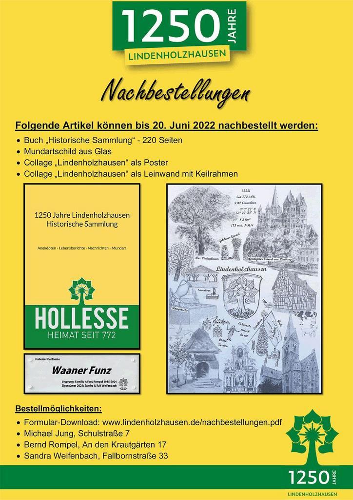 1250 Jahre - Nachbestellungen