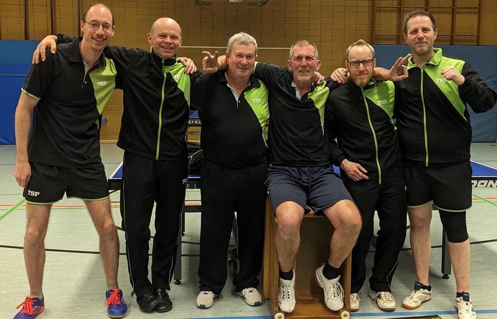 Vizemeister in der Kreisliga Gruppe 2 (v. l. n. r.): Yannik Otto, Ralf Zuleger, Rainer Eichhorn, Stefan Ewert, Markus Jung-Diefenbach, André Hasselbächer 