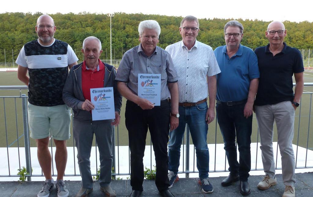  v.li.: Michael Rompel, Heinz Brahm, Josef Friedrich, Jürgen Rompel, Michael Schmitt u. Dr.Ulrich Jung 
