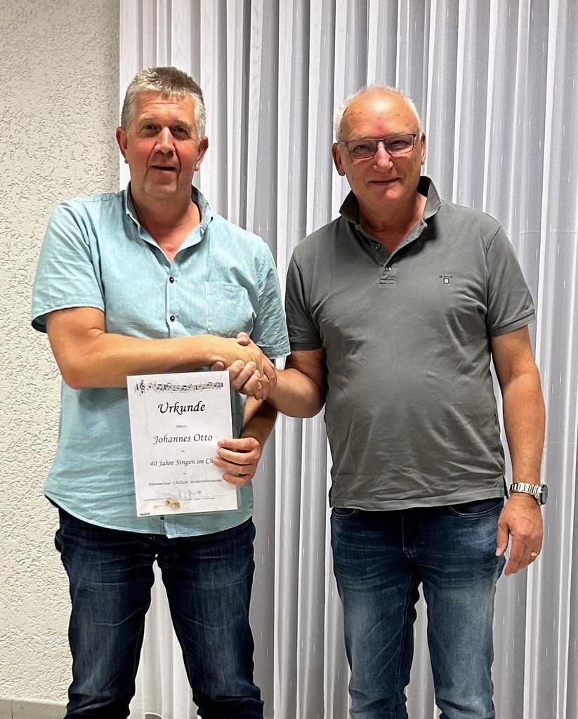 Johannes Otto singt seit 40 Jahren
