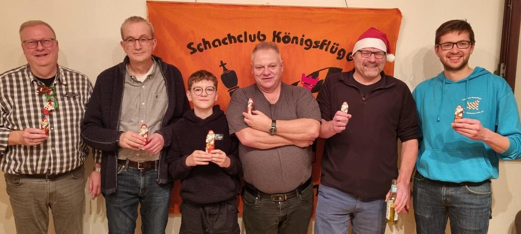  Die Siegerteams des Weihnachtsblitzturniers 