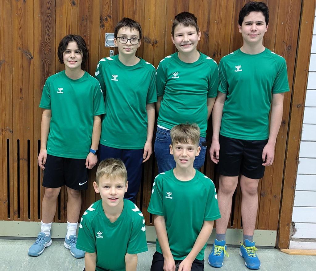  stehend v.l.n.r.: Hannah Kremer, Til Fachinger, Jonas Druck, Luca Kremer kniend v.l.n.r.: Marlon Druck, Pepe Becker 