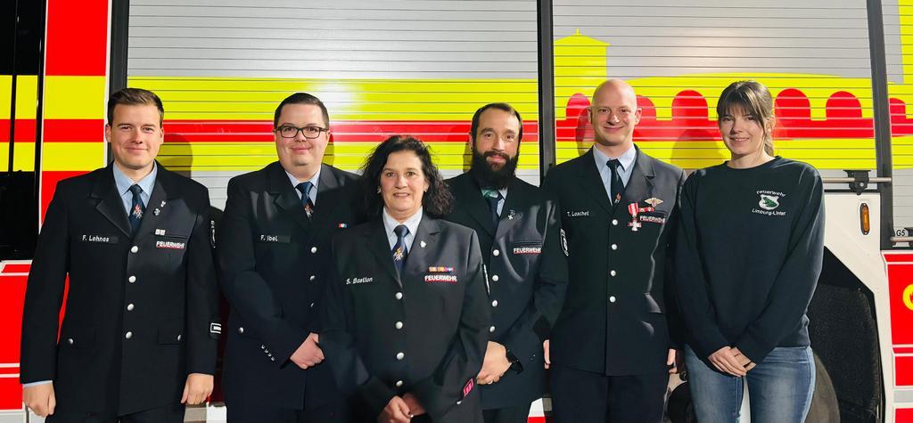  Der neu gewählte Vorstand des Fördervereins Freiwillige Feuerwehr Linter e. V. (v. l.): Florian Lehnes, Felix Ibel, Sandra Bastian, Patrick Leo, Tobias Laschet und Isabell Lehnes. Auf dem Foto nicht vertreten: Elena Bastian. 