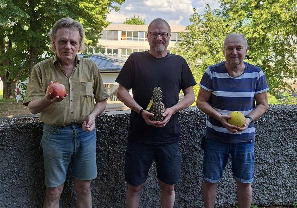 Die Sieger des Vereinsturniers v.l.n.r.: Wolfgang Weisser (3.), Christoph Diefenbach (1.), Klaus-Jürgen Sturm (2.)