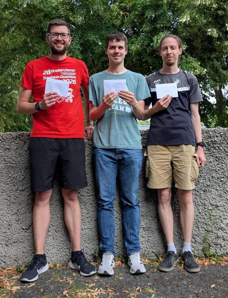 Das Podium: Sebastian Wagner (2.), Mark Müller (1.), Felix Stuhlmann (3.)