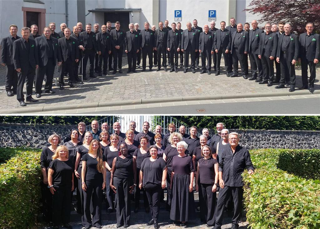 Der Männerchor Eintracht Dorndorf und das Ensemble Vocale Lindenholzhausen