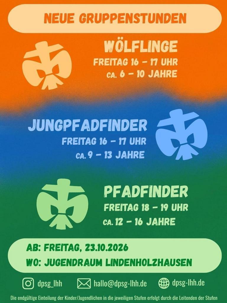 Neue Gruppenstunden der Pfadfinder Stamm Tilia Hollesse