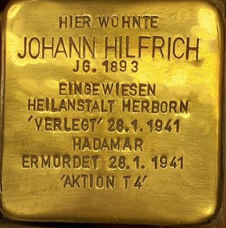 Stolpersteinverlegung für Johann Hilfrich